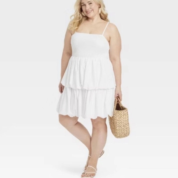 A New Day Women's Mini Tiered Bubble Dress Various Sizes - Picture 1 of 15